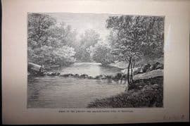 Reclus C1880 Scene on the Limpopo, Malikoe-Marico Ford, Transvaal, South Africa