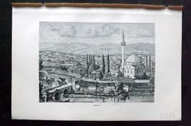 Reclus C1885 Antique Print. Tirnova, Bulgaria