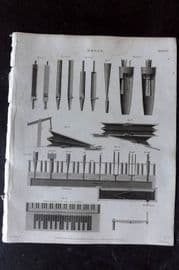 Rees 1820 Antique Music Print. Organ 01
