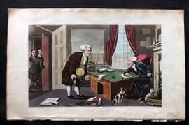 Rowlandson Doctor Syntax 1855 HCol Print. Doctor Syntax & A Bookseller