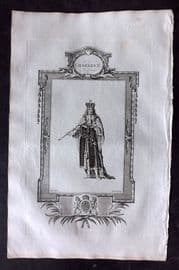 Russell 1779 Folio Portrait Print. Charles II