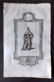 Russell 1779 Folio Portrait Print. James I