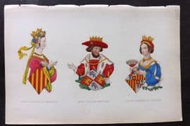 Shaw 1843 Queen Leanora of Arragon & Johanna of Castile, King John of Portugal