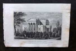 Shepherd 1829 Antique London Print. A Villa in the Regent's Park