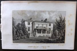 Shepherd 1829 Antique London Print. Albany Cottage, Regent's Park