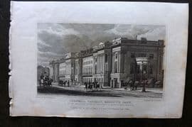 Shepherd 1829 Antique London Print. Cornwall Terrace, Regents Park