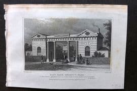 Shepherd 1829 Antique London Print. East Gate, Regents Park