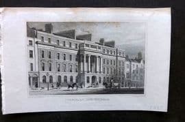 Shepherd 1829 Antique London Print. Furnivals Inn, Holborn