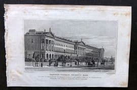 Shepherd 1829 Antique London Print. Hanover Terrace, Regent's Park