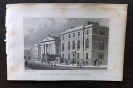 Shepherd 1829 Antique London Print. London Ophthalmic Infirmary &c Finsbury