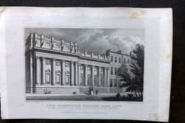 Shepherd 1829 Antique London Print. Lord Grosvenor's Gallery, Park Lane