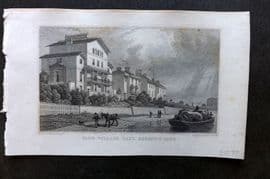 Shepherd 1829 Antique London Print. Park Village East, Regent's Park