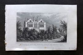 Shepherd 1829 Antique London Print. Residence of Herbert Taylor, Regent's Park