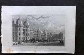 Shepherd 1829 Antique London Print. Sussex Place, Regent's Park