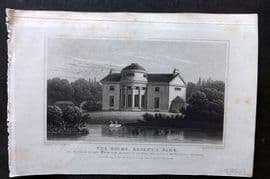 Shepherd 1829 Antique London Print. The Holme, Regent's Park