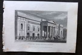 Shepherd 1829 Antique London Print. Theatre Royal, Covent Garden