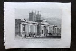 Shepherd 1829 London Print. New Governments Mews, Princes' Street, Wesminster