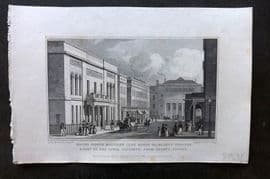 Shepherd 1829 United Service Military  Club, Haymarket Theatre, Opera Colonade