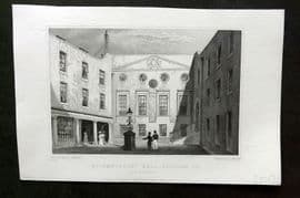 Shepherd C1830 Antique London Print. Apothecaries' Hall, Pilgrim St.