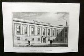 Shepherd C1830 Antique London Print. Grocers' Hall, Poultry