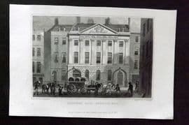 Shepherd C1830 Antique London Print. Skinners' Hall, Dowgate Hill