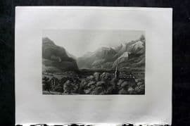Sherer 1881 Folio Print. Altorf from the Capuchin Convent, Switzerland