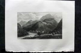 Sherer 1881 Folio Print. Amsteg Silenen, Switzerland