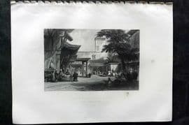 Sherer 1881 Folio Print. Bazaar of the fig-tree, Algiers. Algeria