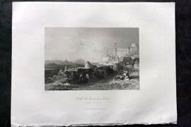 Sherer 1881 Folio Print. El Kaf, the ancient Sicca Veneria. Tunisia