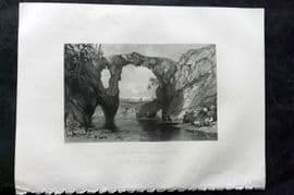 Sherer 1881 Folio Print. El Sibhah, or the salt plain, Tunisia