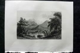 Sherer 1881 Folio Print. Interlaken, Switzerland