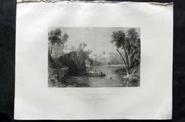 Sherer 1881 Folio Print. Neptah, the ancient Negeta. Tunisia