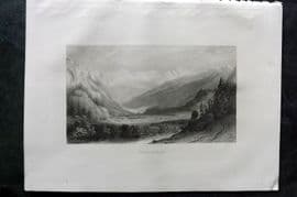 Sherer 1881 Folio Print. St. Branchier, Switzerland