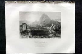 Sherer 1881 Folio Print. Temple and fountain at Zagwhan. Tunisia