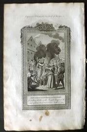 Southwell 1785 Folio Martyrs Print. A Bookseller Burnt at Avignon