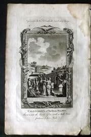 Southwell 1785 Folio Martyrs Print. Calepodius a Christian Minister