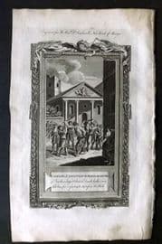 Southwell 1785 Folio Martyrs Print. Cassian, A Christian Schoolmaster