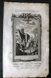 Southwell 1785 Folio Martyrs Print. Flora and Mary, two Young Ladies Beheaded