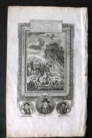 Southwell 1785 Folio Martyrs Print. Portraits of Latimer, John Fox, Cranmer
