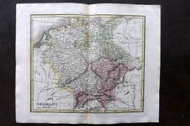 Thomson & Walker 1820 Hand Col Map. Germany