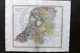 Thomson & Walker 1820 Hand Col Map. Holland