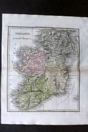 Thomson & Walker 1820 Hand Col Map. Ireland