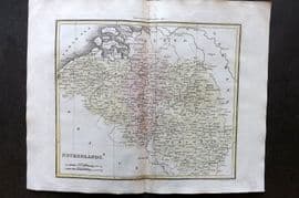 Thomson & Walker 1820 Hand Col Map. Netherlands