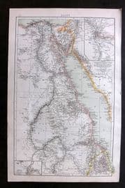 Times Atlas 1895 Antique Map. Egypt