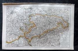 Times Atlas 1895 Antique Map. Kingdom of Saxony