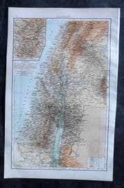 Times Atlas 1895 Antique Map. Palestine