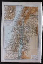 Times Atlas 1895 Antique Map. Palestine
