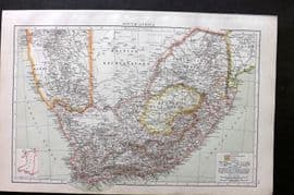 Times Atlas 1895 Antique Map. South Africa