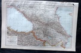 Times Atlas 1895 Antique Map. The Caucasus