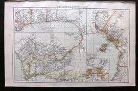 Times Atlas 1895 Antique Map. West Africa, Colonial Map